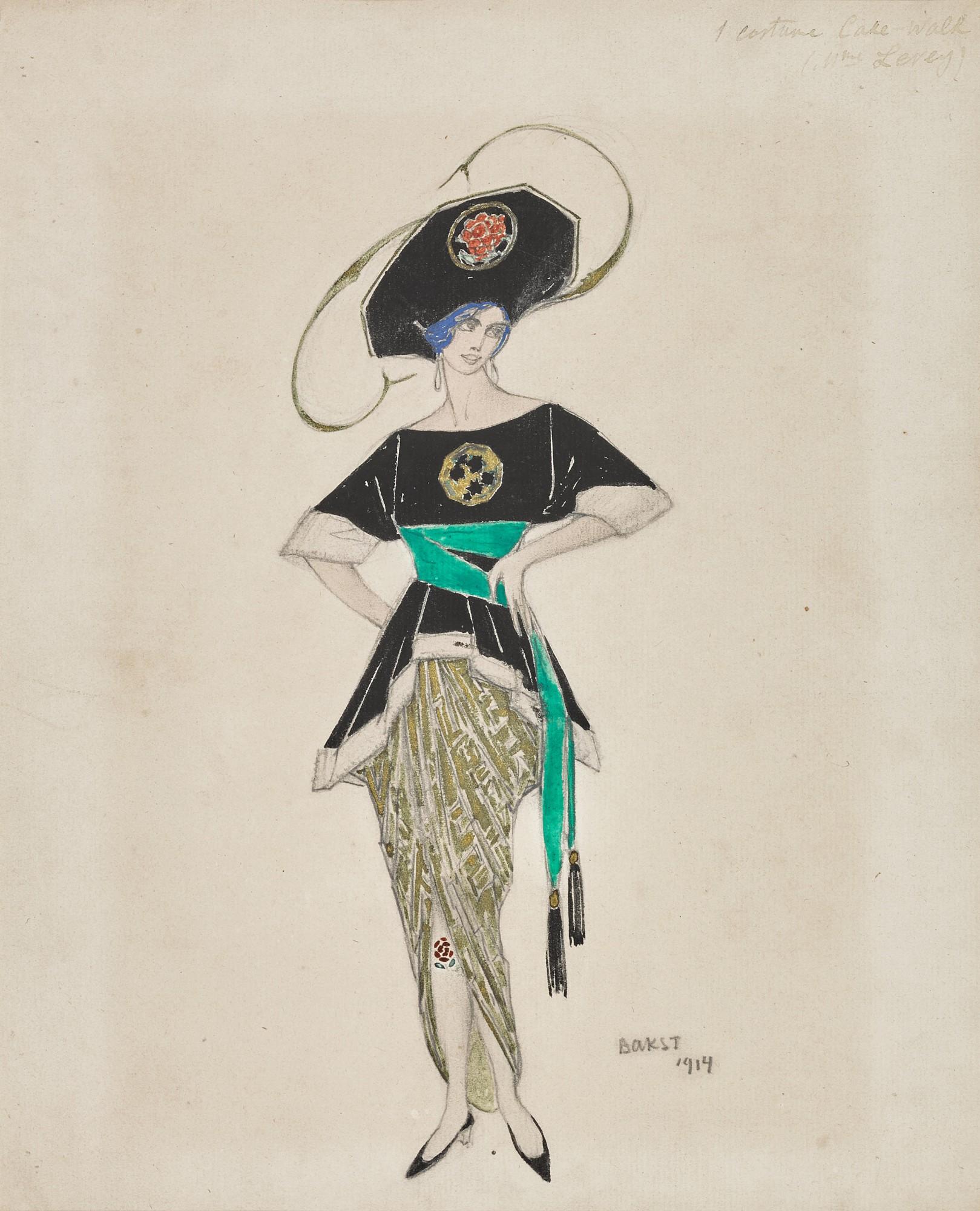 Léon Bakst - Costume Design for Ethel Levey in Hullo, Tango!