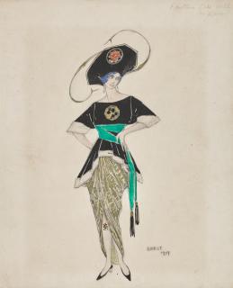 Léon Bakst - Costume Design for Ethel Levey in Hullo, Tango!