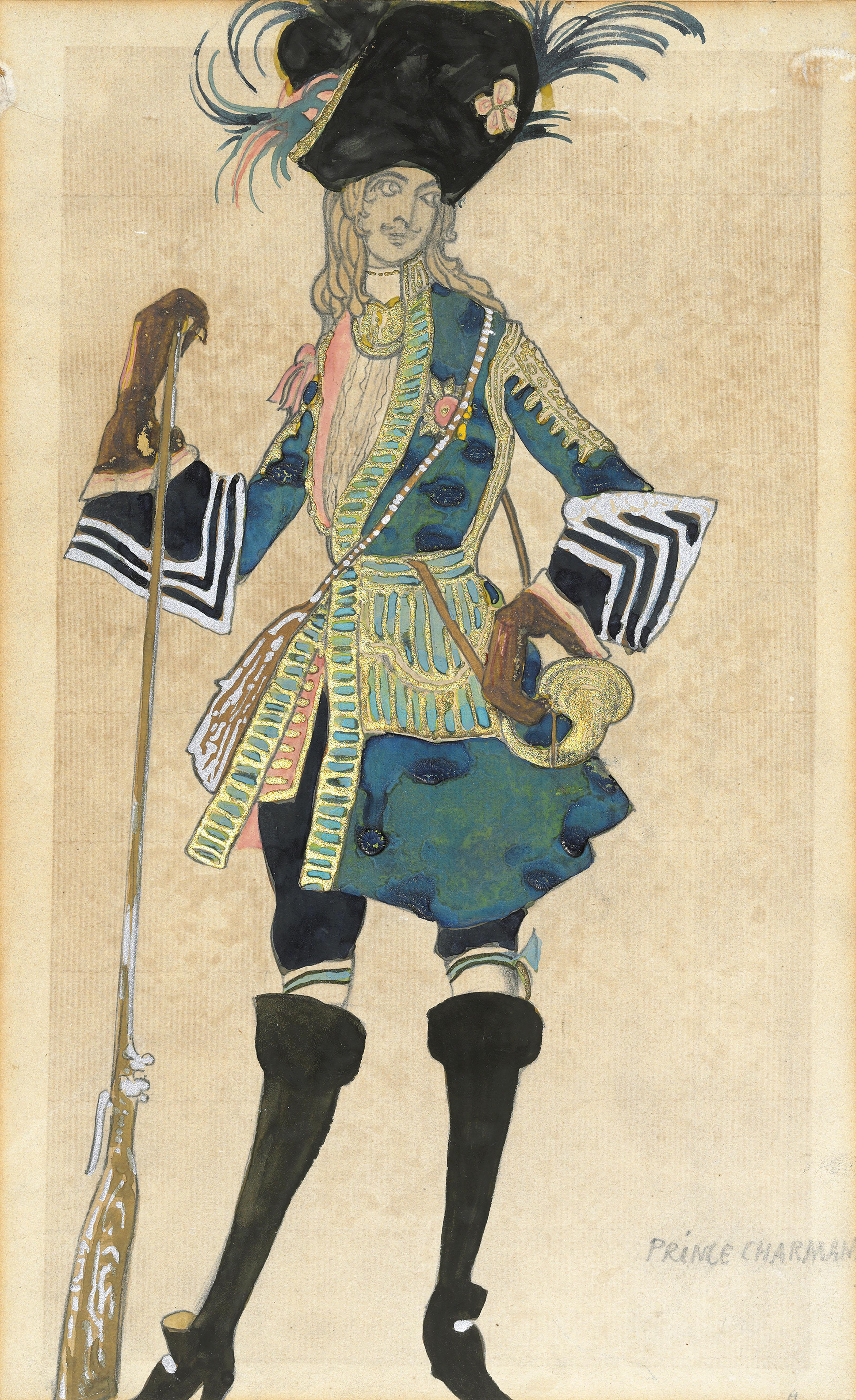 Léon Bakst - Costume design for \'La Belle au bois dormant\': Le Prince Charmant