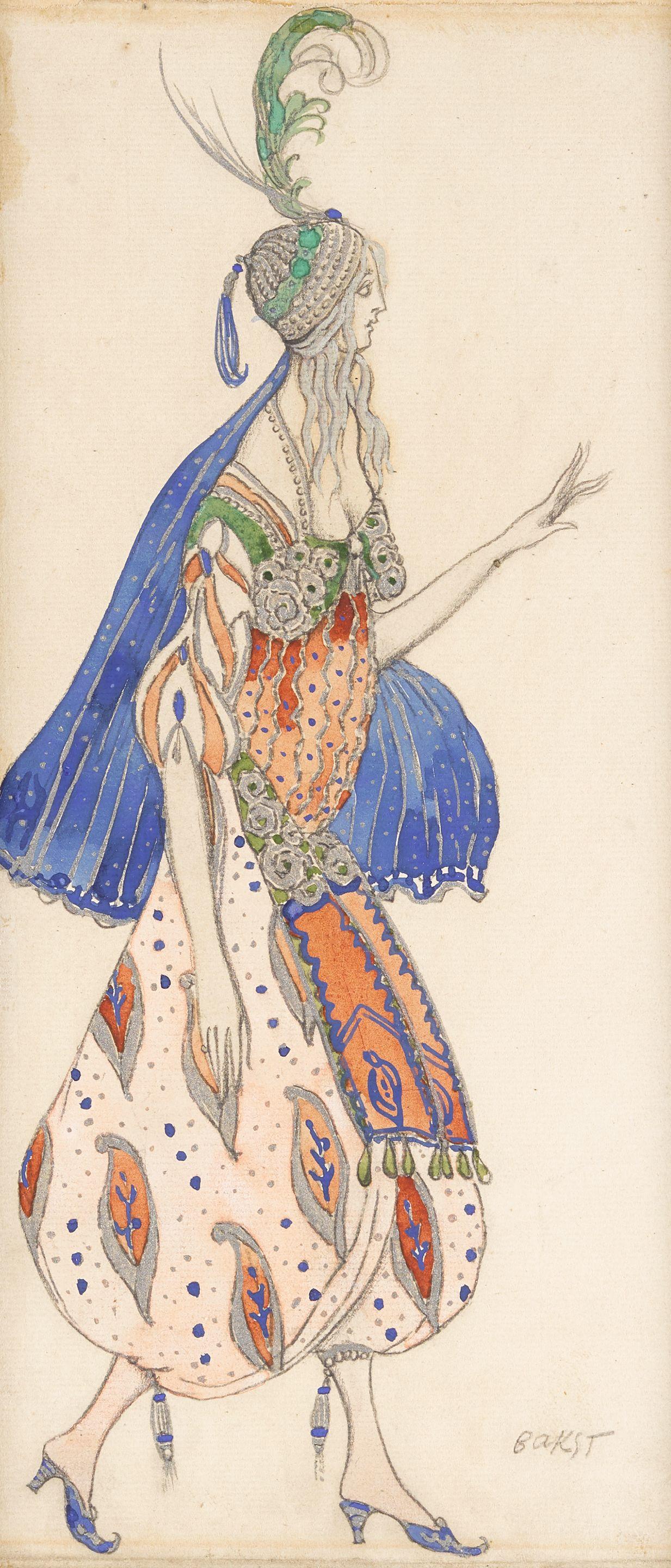 Leon Bakst - Costume design from a production of Scheherezade