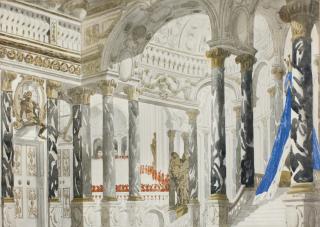 Léon Bakst - Set Design For The Baptism From The Sleeping Princess