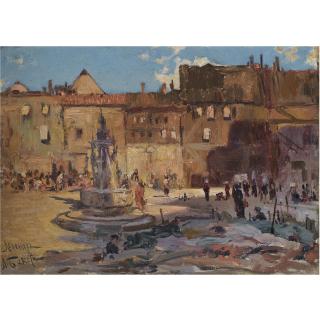 Léon Bakst - Town Square In Lobenicht, Kaliningrad