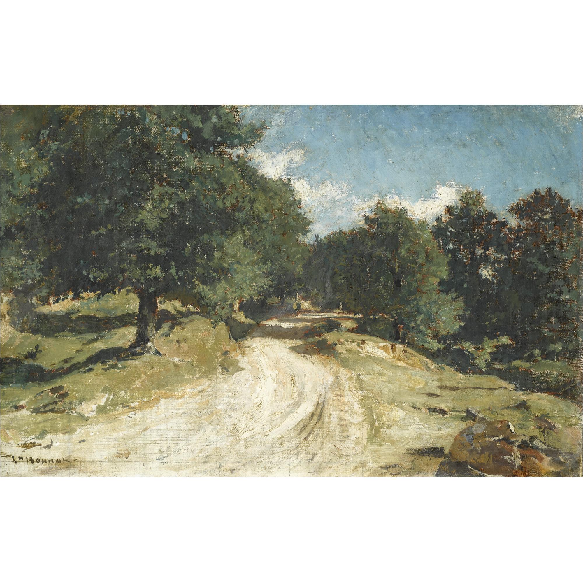 Léon Bonnat - French Chemin En Foret De Fontainebleau