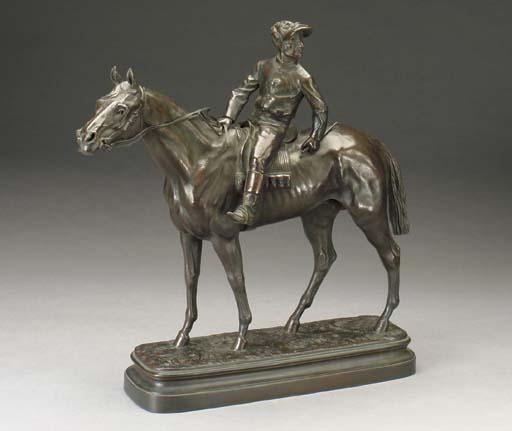 Leon Bureau - Racehorse with jockey up