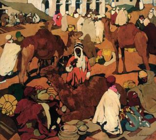 Léon Cauvy - An Arab bazaar
