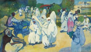 Léon Cauvy - Place De L\'Amirauté, Algerléon Cauvy ; The Admiralty Place, Algiers ; Oil On Canvas