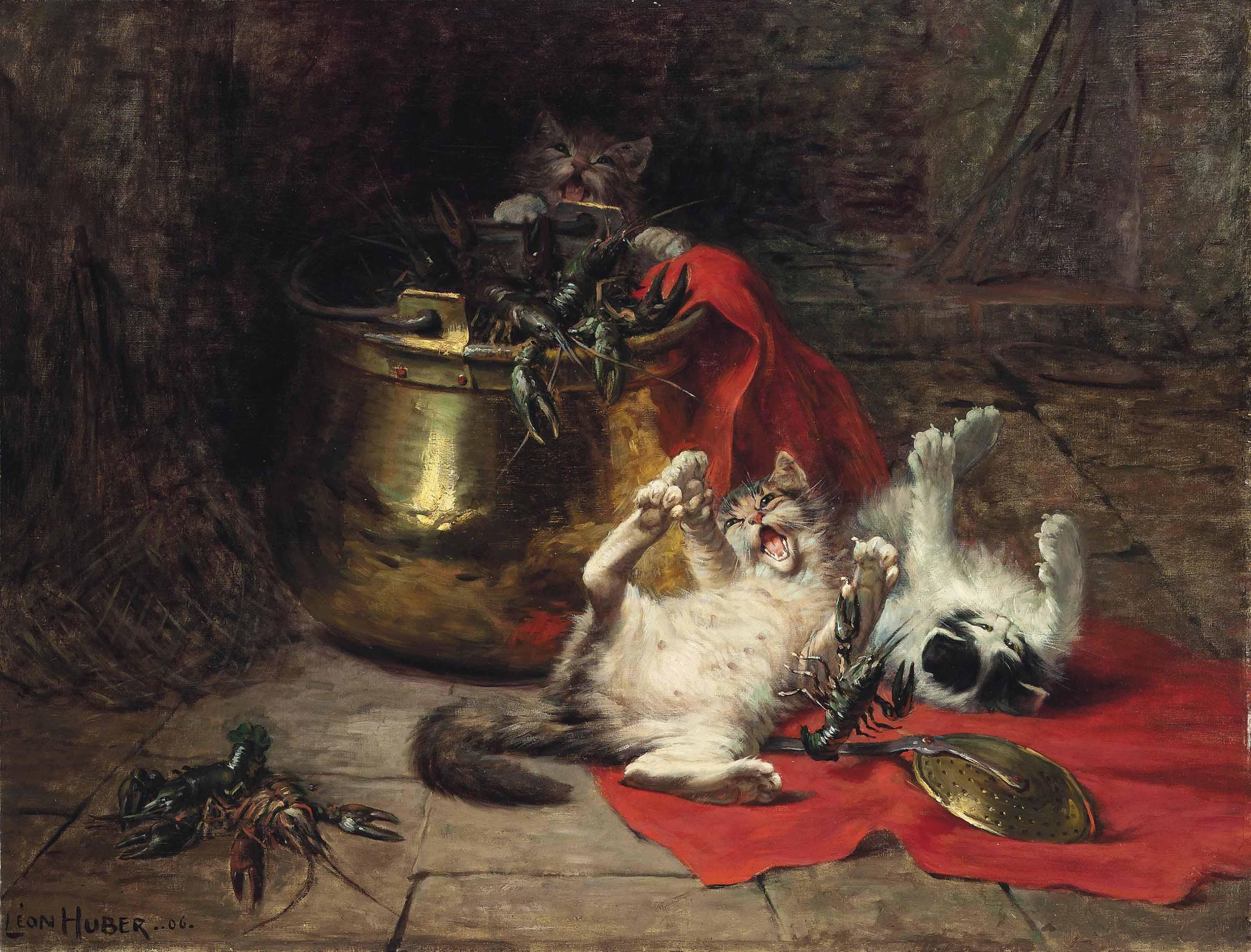 Léon Charles Huber - Paws and claws
