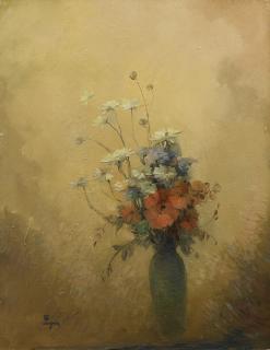 Léon Dabo - Flowers In A Vase