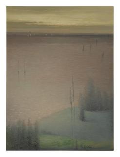 Leon Dabo - Twilight On The Hudson (Harmony In Green And Blue)