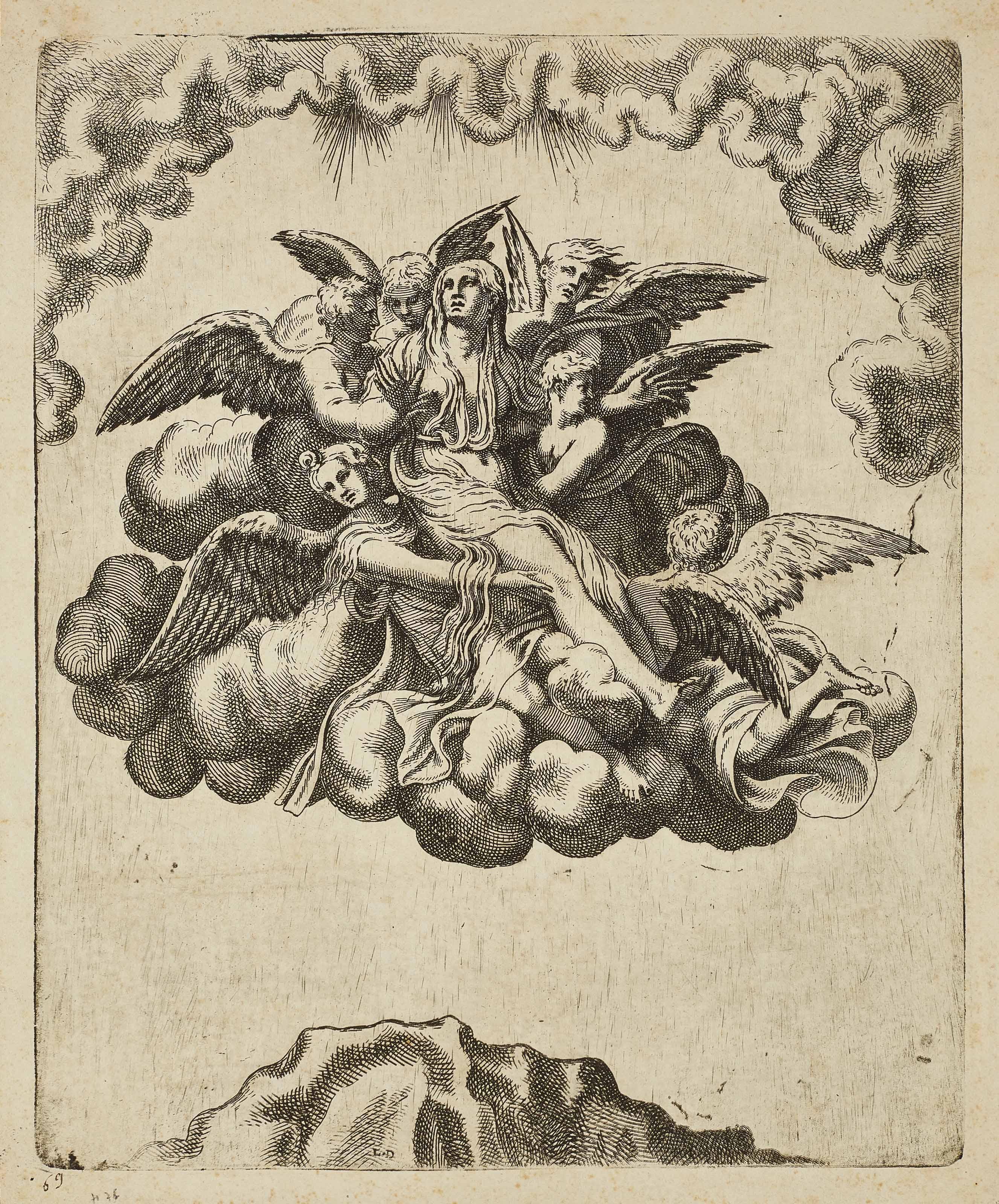 Léon Davent - The Assumption Of Mary Magdalene Into Heaven