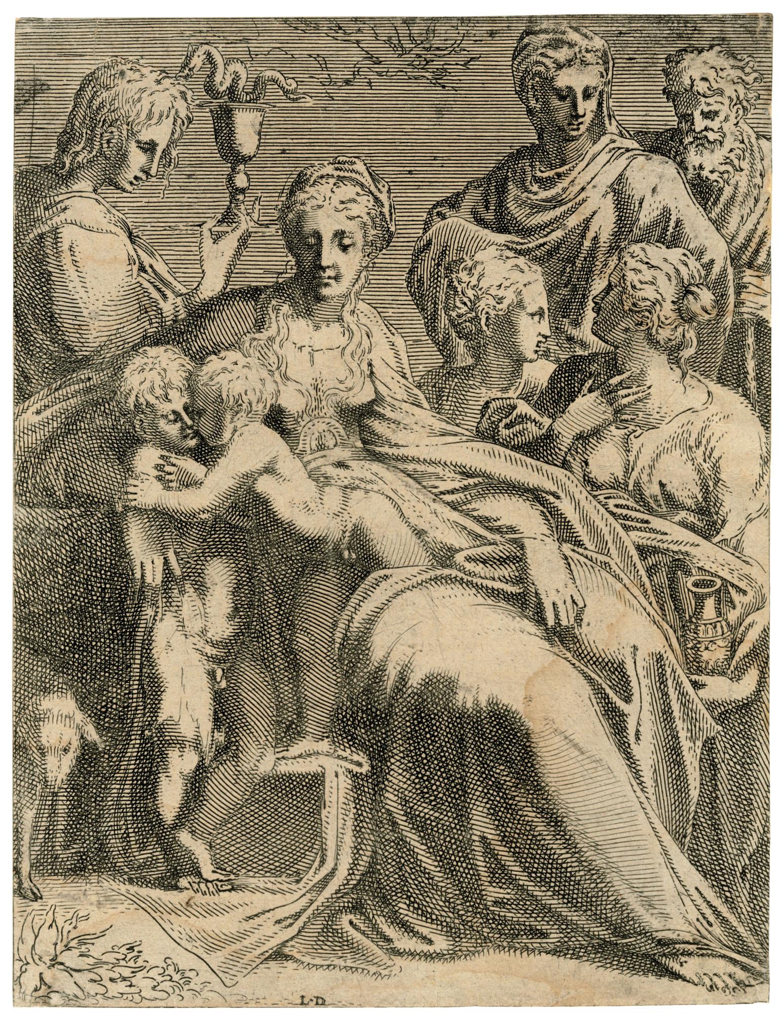 Léon Davent - Virgin and Child with Saints