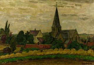 Léon De Smet - A view in a village