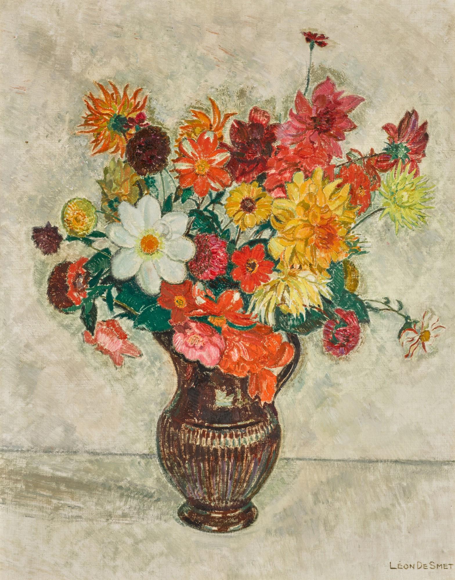 Léon de Smet - Fleurs dans une cruche
