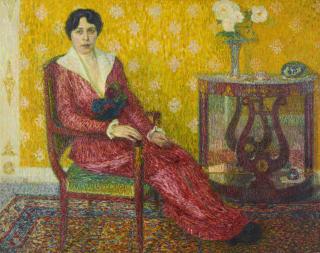 Léon de Smet - Jeune femme dans un interieur
