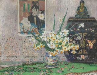 Léon De Smet - Nature Morte À L\'Estampe Japonaise