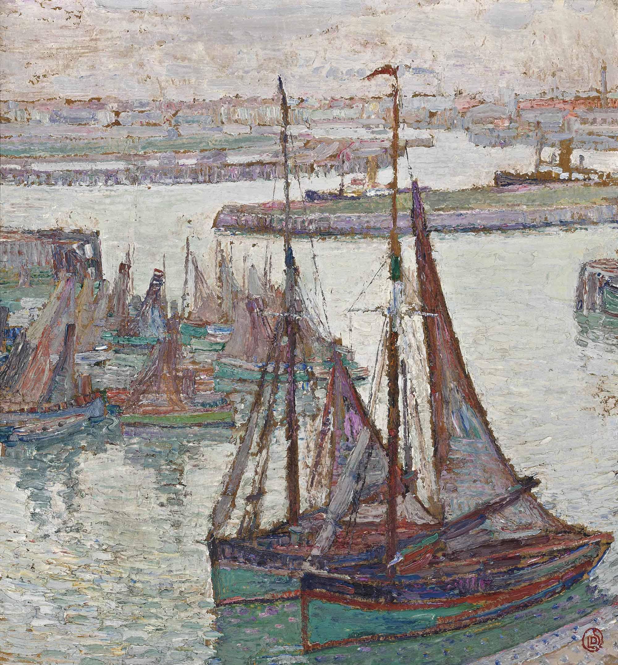 Léon De Smet - Ostend, Bateaux au port