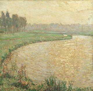 Léon De Smet - Rivierlandschap