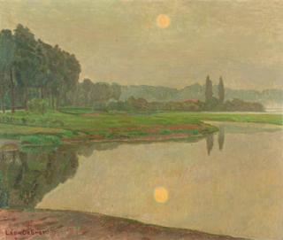 Léon De Smet - View of the river Leie