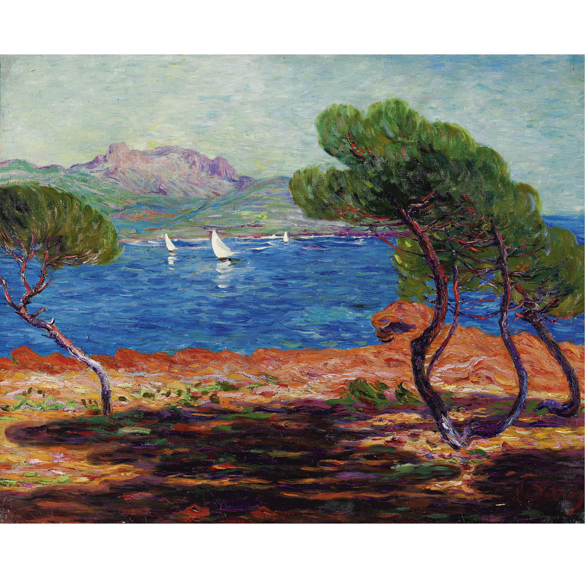 Léon Detroy - Paysage D\'Agay