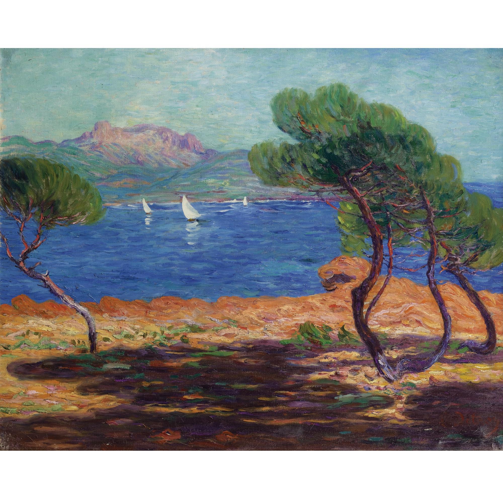 Léon Detroy - Paysage D\'Agay