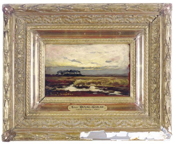 Léon Duval-Gozlan - A marsh at sunset
