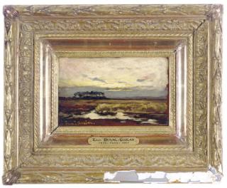 Léon Duval-Gozlan - A marsh at sunset