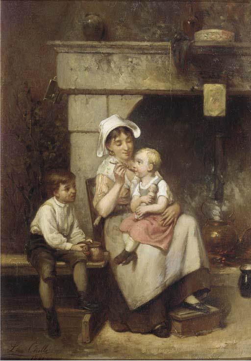 Léon Emile Caille - Toddler\'s teatime