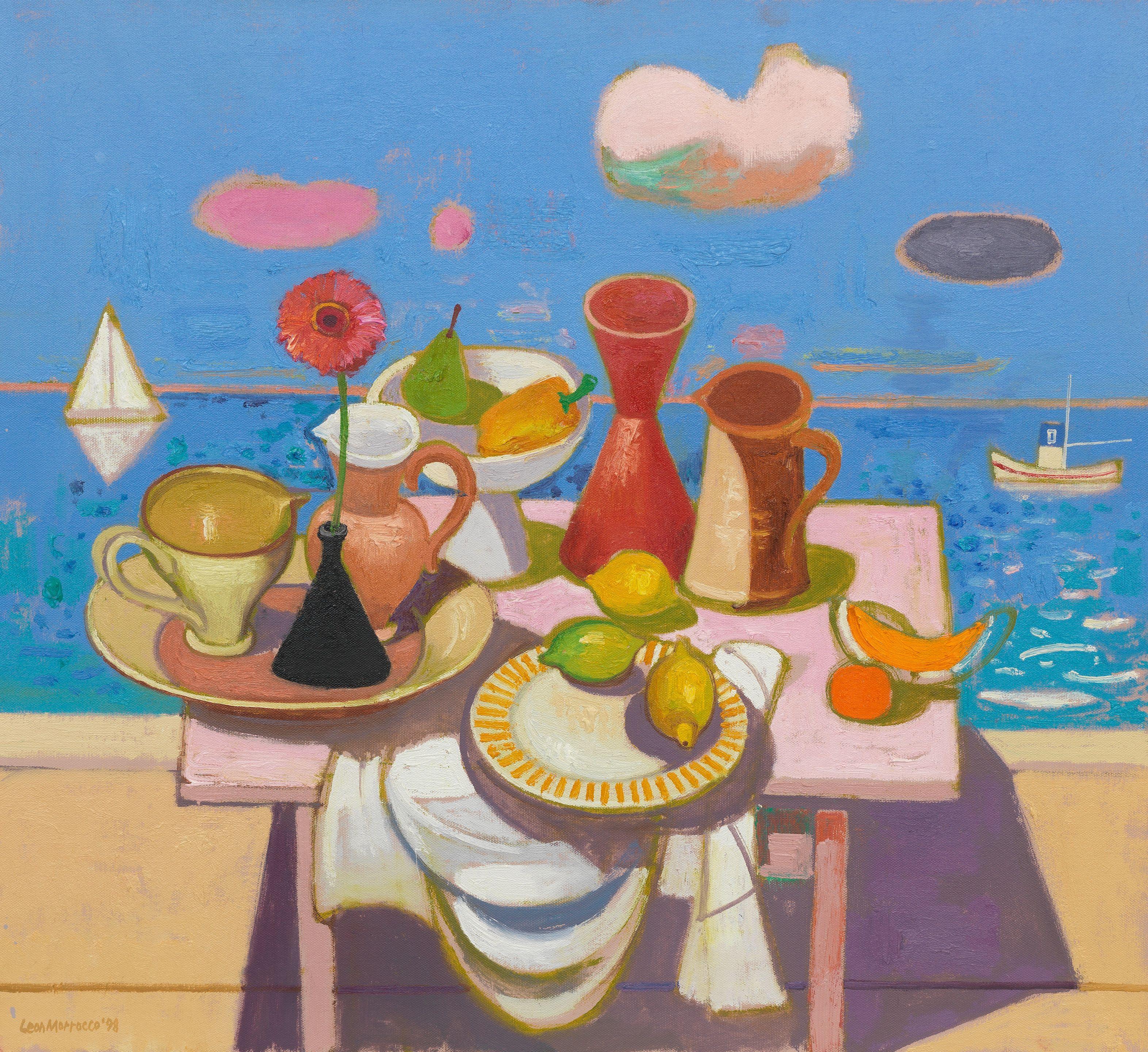 Leon Francesco Morrocco RSA RGI - Still Life on a Beach Patio