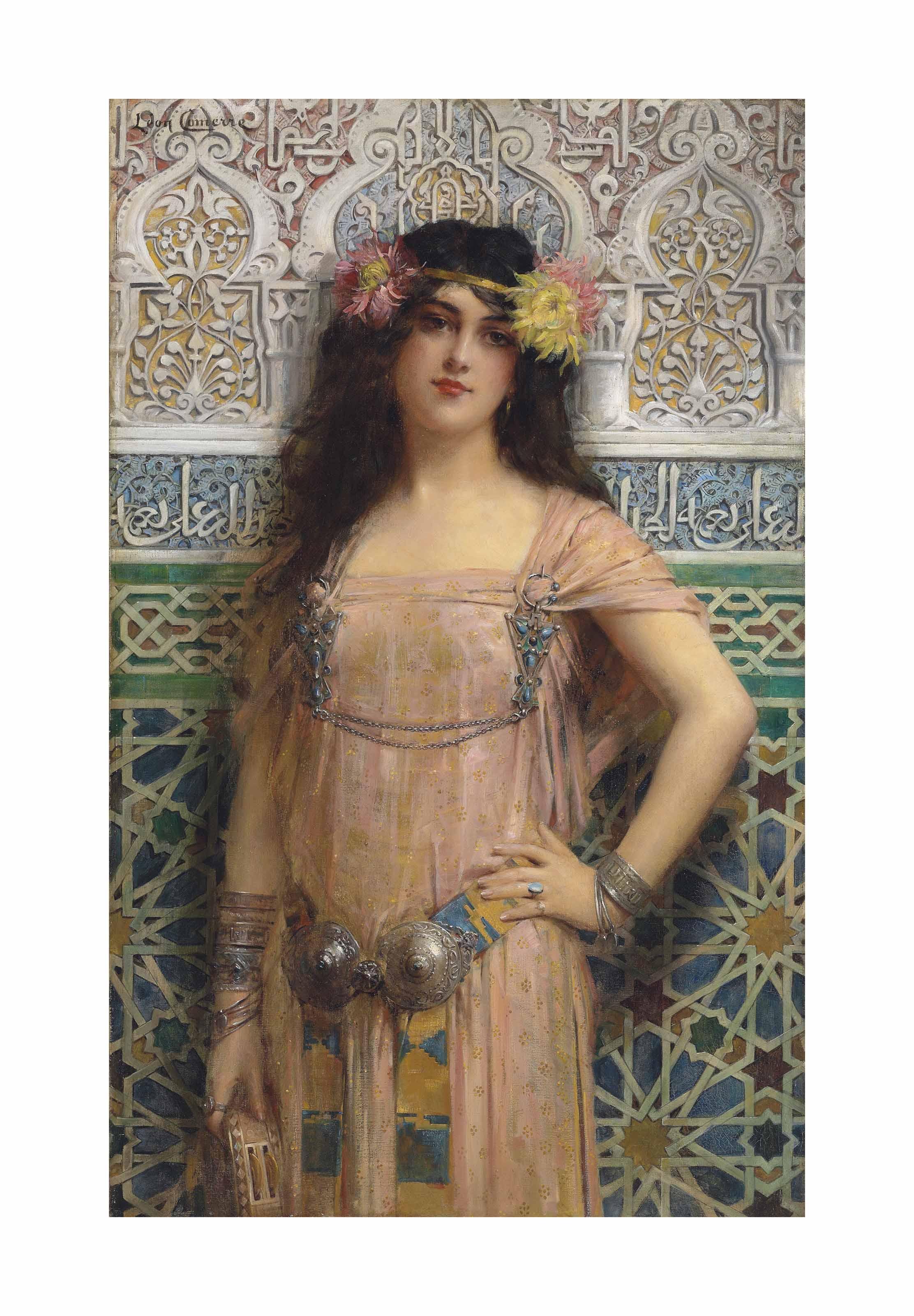 Léon François Comerre - Femme au tambourin