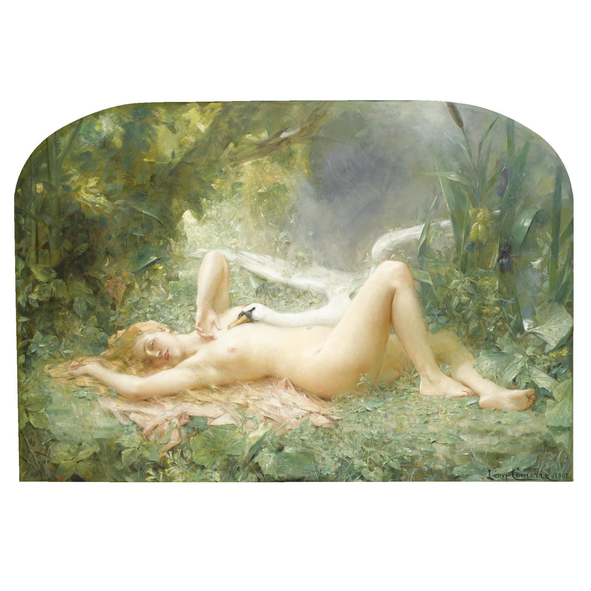 Léon-François Comerre - French Le Triomphe Du Cygne
