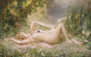 Leon-Francois Comerre - Le Triomphe du Cygne (The triumph of the swan)