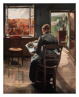 Léon Frédéric - La Dentellière Flamande (The Flemish Lace Maker)