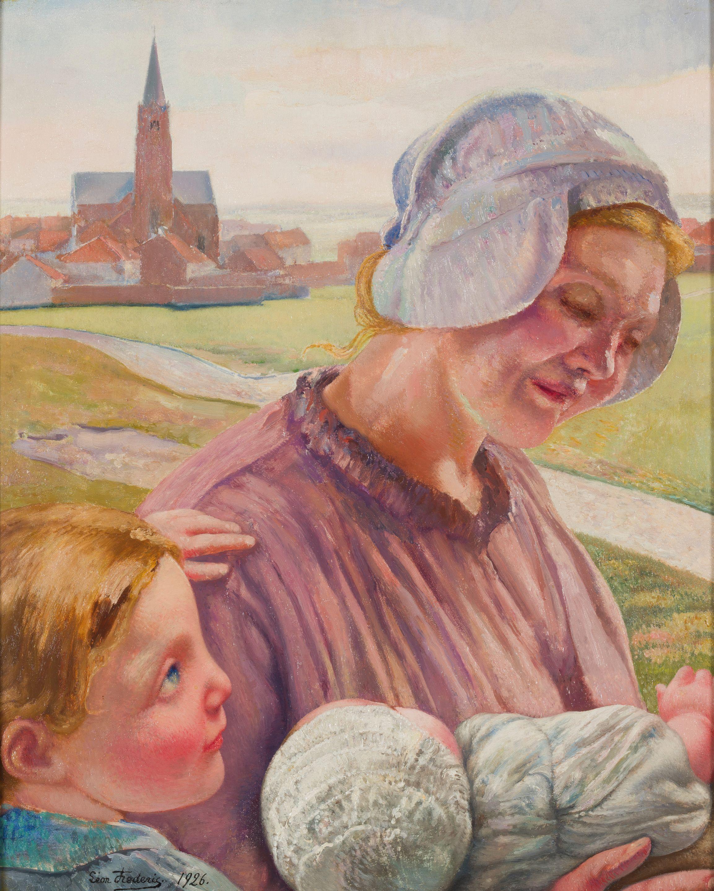 Leon Frederic - Mère et enfant