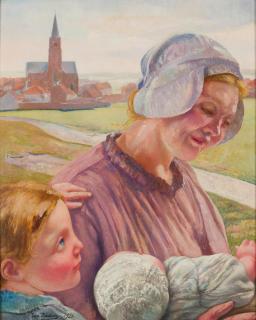 Leon Frederic - Mère et enfant