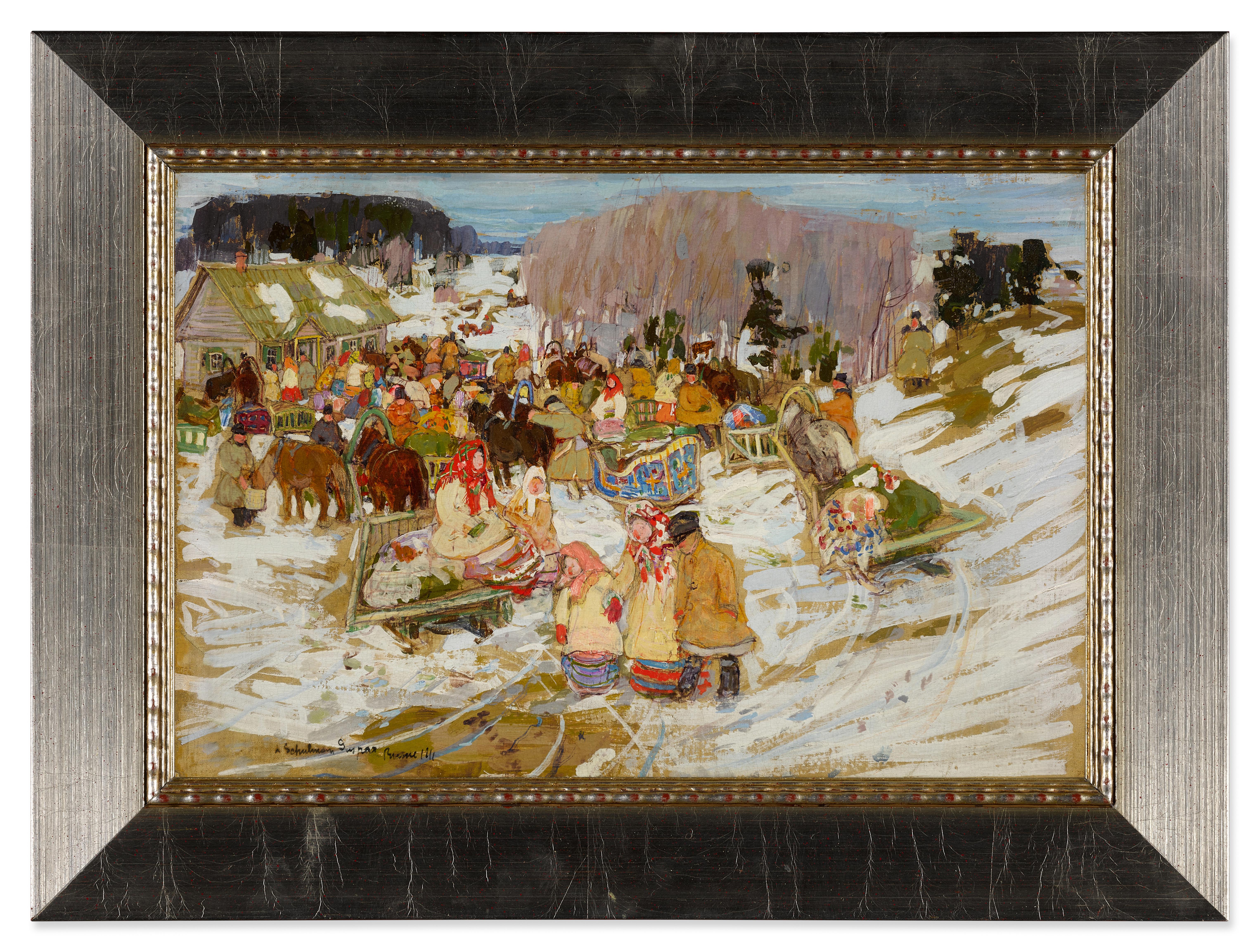 Leon Gaspard - Snowy Day in a Russian Village