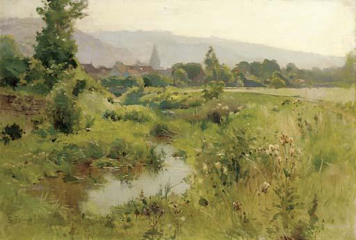 Léon Germain Pelouse - Paysage de l\'etang