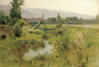 Léon Germain Pelouse - Paysage de l\'etang