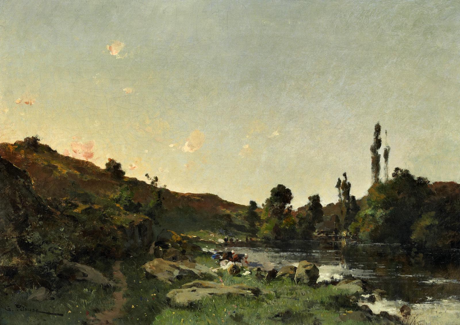Léon Germain Pelouse - Wäscherinnen am Fluss