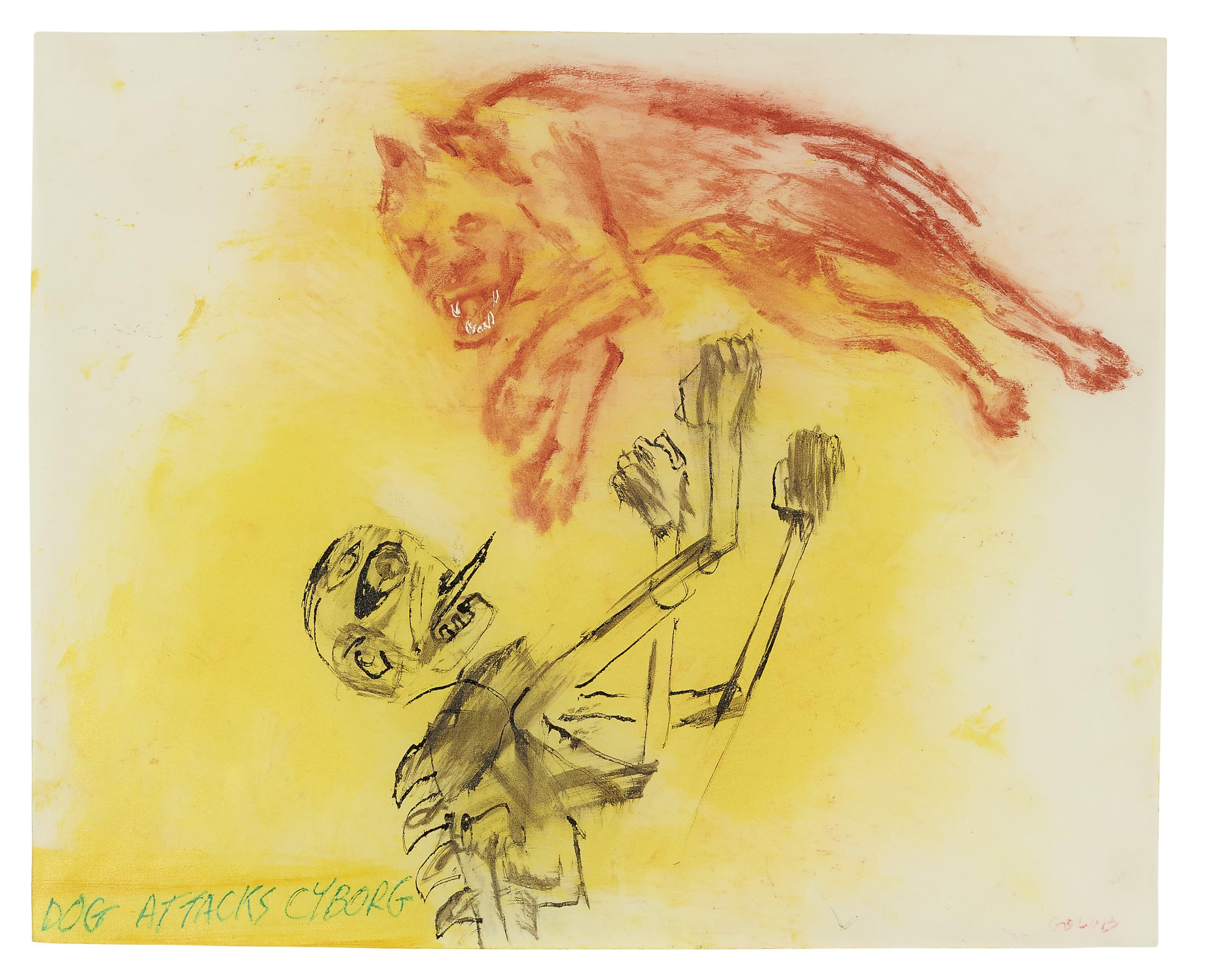Leon Golub - Dog Attacks Cyborg
