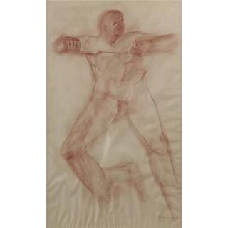 Leon Golub - Leaping Nude