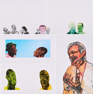 Leon Golub - Serie von 5 Serigrafien.
