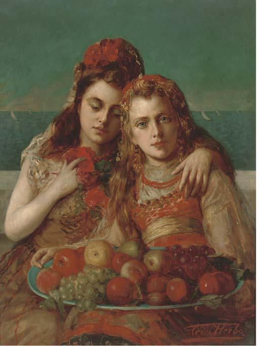 Léon Herbo - Friends Eating Fruit By The Sea