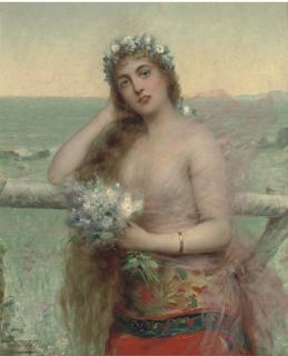 Léon Herbo - The Flower Girl