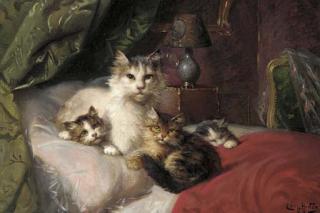 Léon Huber - A proud mother