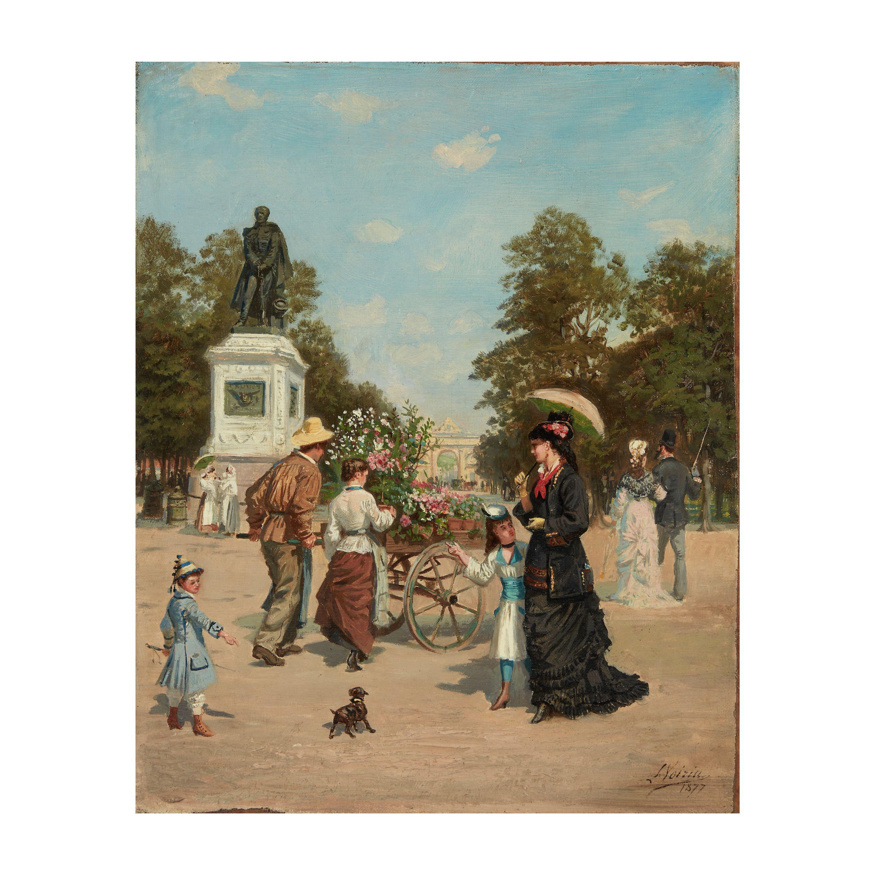 Léon Joseph Voirin - Elegantes au parc