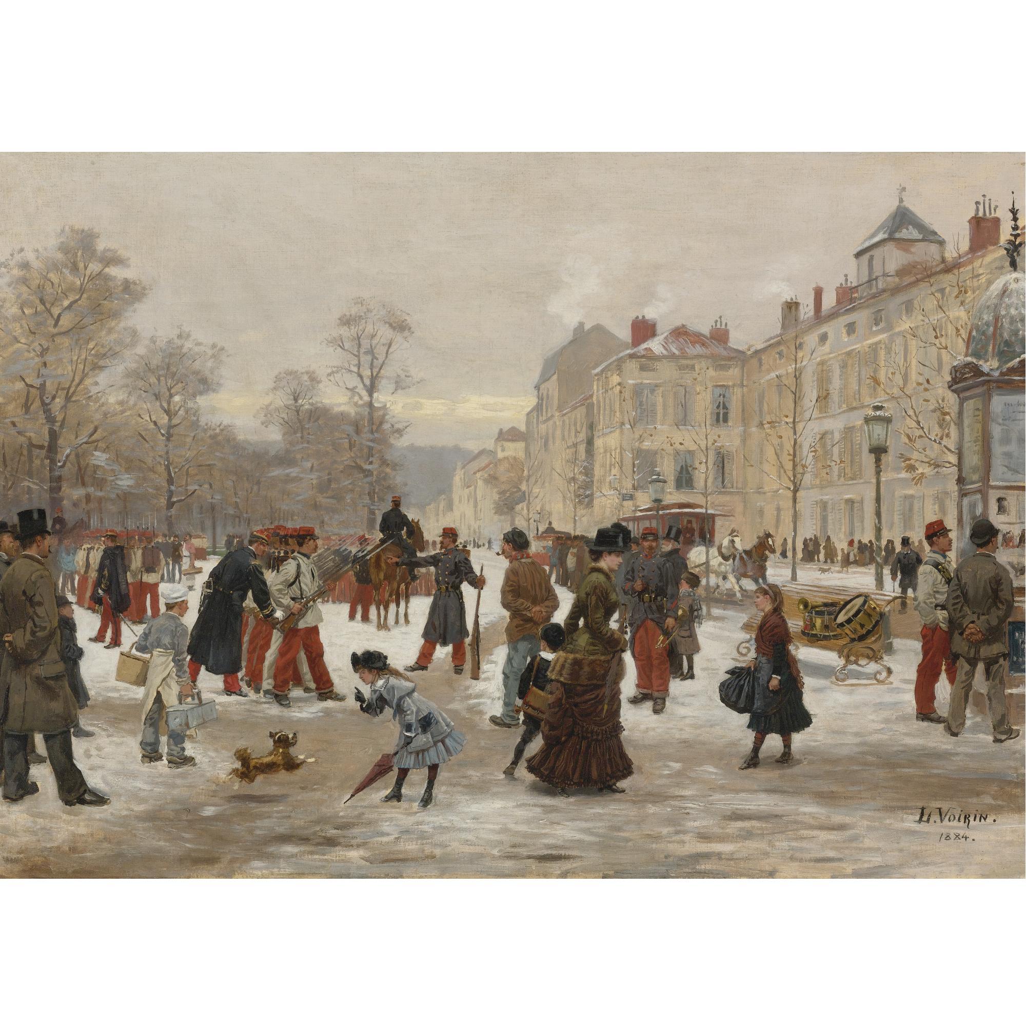 Léon Joseph Voirin - French A Winter\'S Day