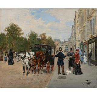 Léon Joseph Voirin - French On The Boulevards Of Paris