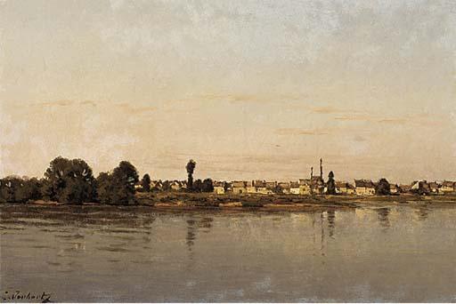 Léon Joubert - La ville sur la rivière