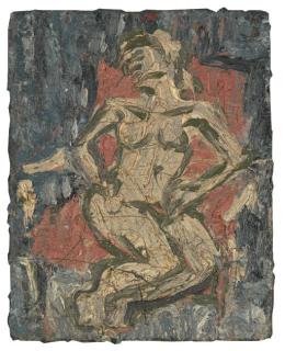 Leon Kossoff - Fidelma in Red Chair