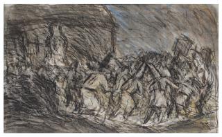 Leon Kossoff - From Goya: Procession of the Flagellants